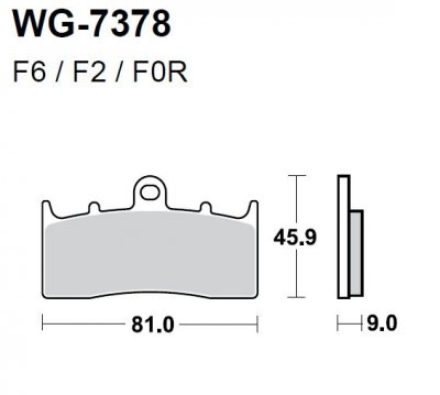 Тормозные колодки WRP WG-7378-F2 (FDB2124 / FA294)