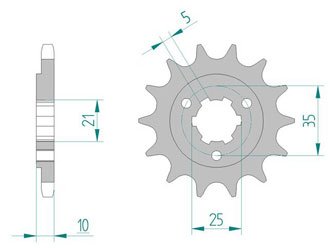 Звезда передняя Afam 22602-15