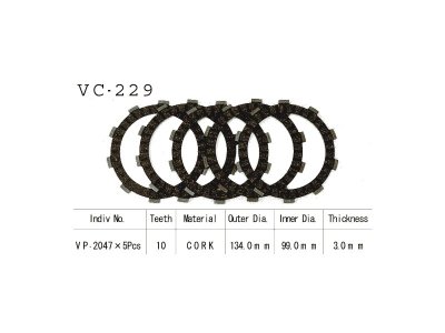 Фрикционные диски сцепелния Vesrah VC 229