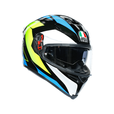 AGV Шлем K5S CORE BLACK/CYAN/YELLOW FLUO