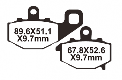 YL-F149 Тормозные колодки дисковые мото Yongli Organic (FDB2012P)