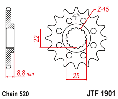 Звезда передняя JTF1901.11