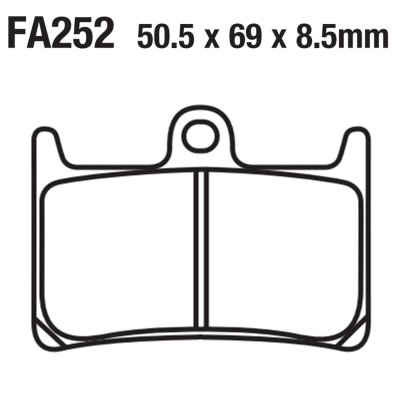Тормозные колодки Tarazon FA252 Yamaha T-MAX 500, YZF-R6/R1, FZ 07/09, FJR 1300