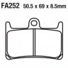 Тормозные колодки Tarazon FA252 Yamaha T-MAX 500, YZF-R6/R1, FZ 07/09, FJR 1300