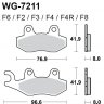 Тормозные колодки WRP WG-7211-F8 (FDB497 / FA135)