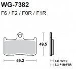 Тормозные колодки WRP WG-7382-F2 (FDB2158 / FA347)