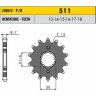 Звезда передняя (ведущая) Sunstar 17 зубьев 51117 стальная (JTF513-17)