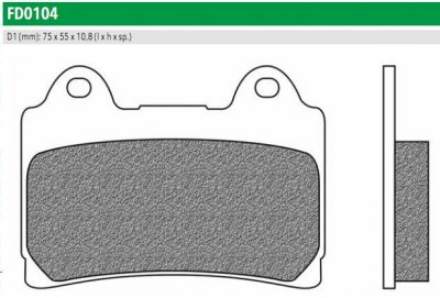 Newfren FD0104BT Тормозные колодки дисковые мото ROAD TOURING ORGANIC (FDB449P) 
