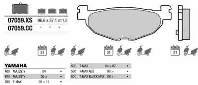 Brembo 07059XS колодки тормозные