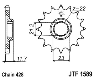 Звезда передняя JTF1589.19