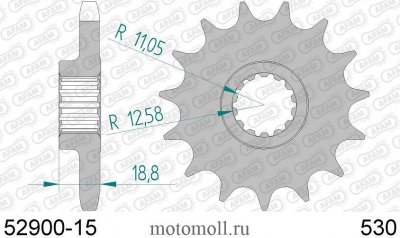 Звезда передняя Afam 52900-15