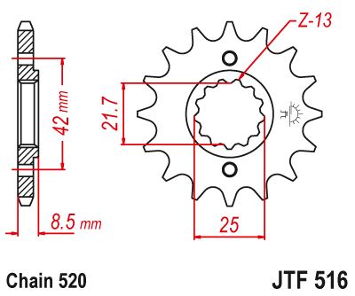 Звезда передняя JTF516.16RB