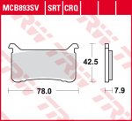 Тормозные колодки для мотоциклов Lucas TRW MCB893SV