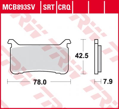 Тормозные колодки для мотоциклов Lucas TRW MCB893SV