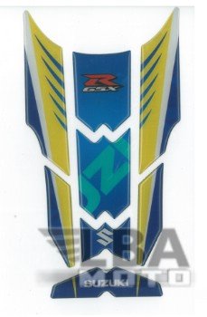 Наклейка на бак для мотоцикла Suzuki GSX-R Сине-Желтая