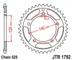 Звезда задняя JTR1792.41ZBK черная