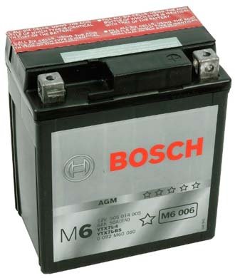 Аккумулятор мото BOSCH M6 006 (YTX7L-4, YTX7L-BS)