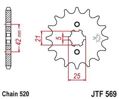 Звезда передняя JTF569.10