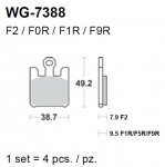 Тормозные колодки WRP WG-7388-F2 (FDB2164 / FDB2203 / FA369)