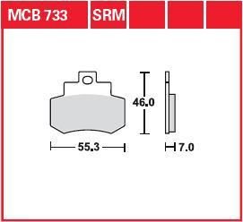Тормозные колодки для мотоциклов Lucas TRW MCB733SRM