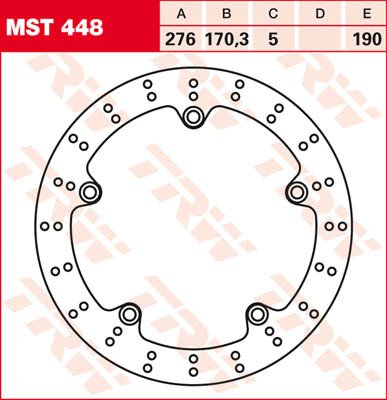 Тормозной диск для мотоциклов Lucas TRW MST448