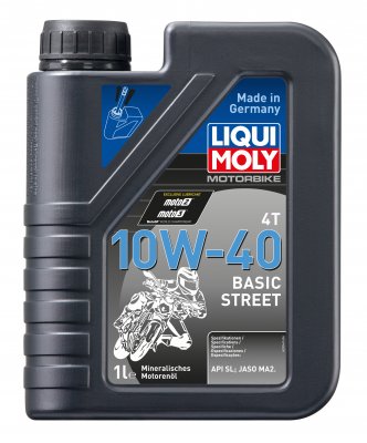 Моторное масло Liqui Moly Motorbike 4T 10W-40 Basic Street (Минеральное) 1л