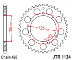 Звезда задняя JTR1134.56