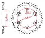 Звезда задняя PBR 4307 50 C45 (JTR210.50)