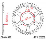 JT Звезда задняя JTR2020.51
