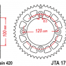 Звезда ведомая алюминиевая JTA1798 47BLK