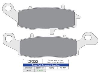 Тормозные колодки DP Brakes DP322 синтетические