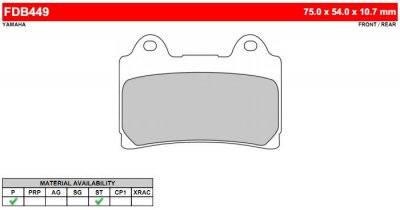 FDB449ST Ferodo тормозные колодки