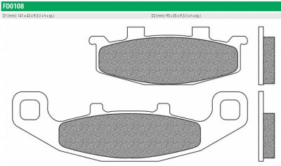 Newfren FD0108TS Тормозные колодки дисковые мото ROAD TOURING SINTERED (FDB481)