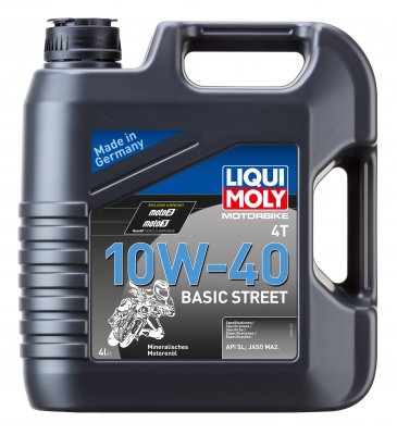 Моторное масло Liqui Moly Motorbike 4T 10W-40 Basic Street (Минеральное) 4л