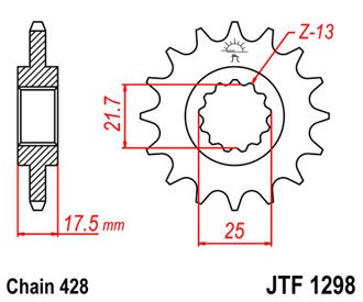 Звезда передняя JTF1298.17