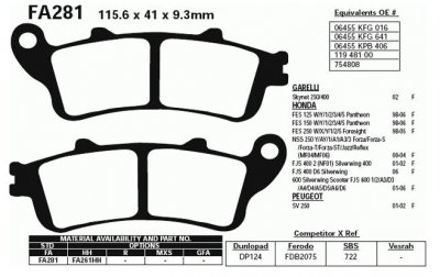 EBC Тормозные колодки FA281HH