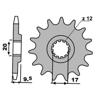 Звезда передняя PBR 2084 C14 (JTF1907.14)