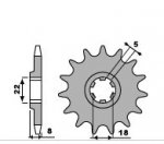 Звезда передняя PBR 431 C12 (JTF431.12)