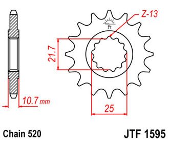 Звезда передняя JTF1595.16