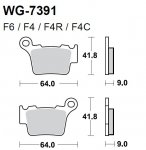 Тормозные колодки WRP WG-7391-F4 (FDB2165 / FA368)