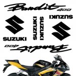 CRAZY IRON Комплект наклеек "SUZUKI Bandit 400" белый