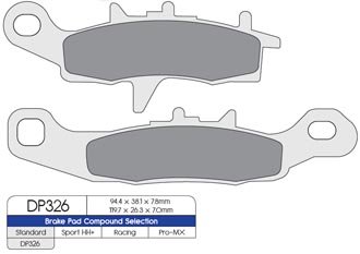 Тормозные колодки DP Brakes DP326 синтетические