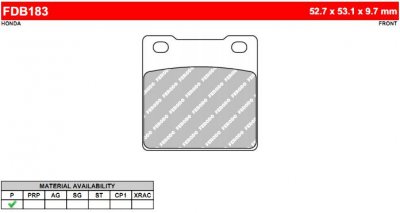FDB183P Ferodo тормозные колодки