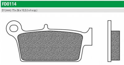 Newfren FD0114SD Тормозные колодки дисковые мото OFFROAD DIRT SINTER (FDB539)