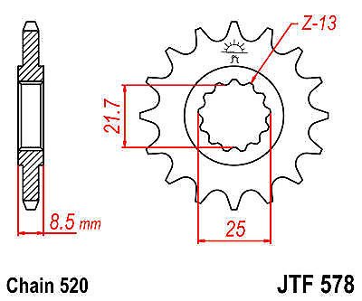 Звезда передняя JTF578.18