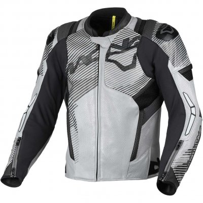 Macna Мотокуртка кожаная IGNITE серо/черная
