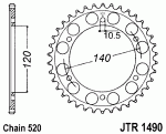 Звезда задняя JTR1490.40