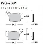 Тормозные колодки WRP WG-7391-F4R (FDB2165 / FA368)