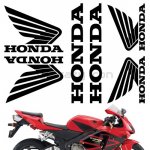 CRAZY IRON Наклейки на пластик Honda черные