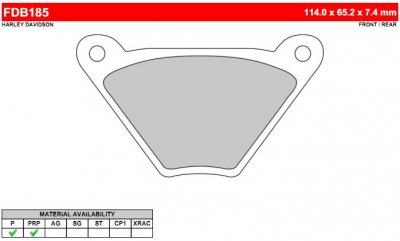 FDB185P Ferodo тормозные колодки